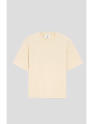 ανδρικό μπεζ white cotton ami de coeur t-shirt ami paris