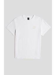 ανδρικό λευκό g-star chest logo t-shirt g-star