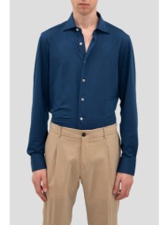 ανδρικό μπλε regular embossed tecnho shirt gherardi