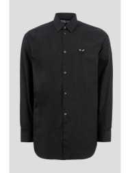 ανδρικό μαύρο heart logo shirt in black comme des garçons play