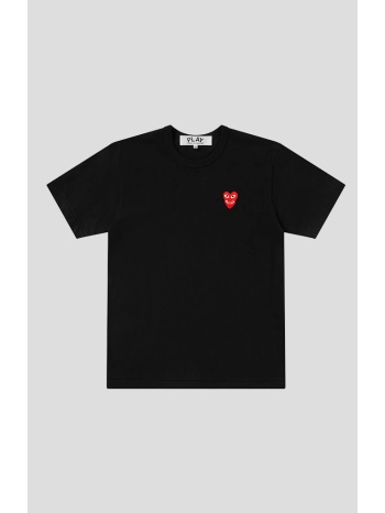 ανδρικό μαύρο t-shirt double red emblem comme des garçons