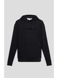 ανδρικό μαύρο logo embroidery hoodie jwanderson