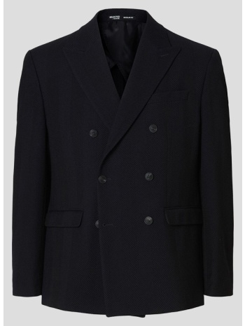 ανδρικό μπλε slhreg-ben wool db blazer selected homme σε προσφορά