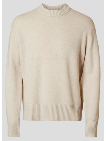 ανδρικό μπεζ slhcalle relaxed cashmere blend crew selected σε προσφορά