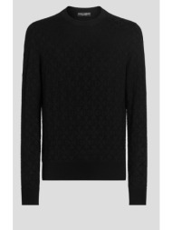 ανδρικό μαύρο silk crewneck pullover dolce&gabbana