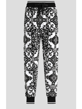 ανδρικό μαύρο majolica-print jacquard chenille trousers σε προσφορά