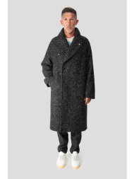 ανδρικό μαύρο double-breasted coat lubiam