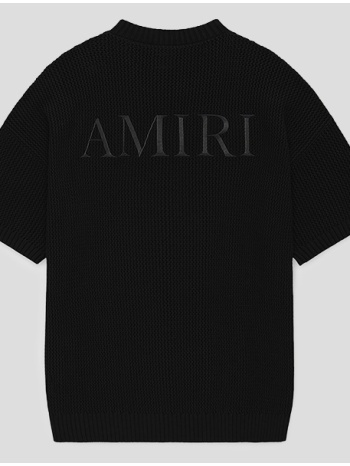 ανδρικό μαύρο crochet mesh t-shirt amiri σε προσφορά