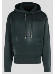 ανδρικό μαύρο bleach bandana hoodie amiri