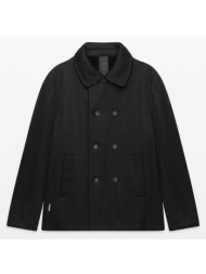 ανδρικό μαύρο faux double-breasted jacket unity