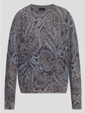 ανδρικό γκρι paisley print sweater etro σε προσφορά