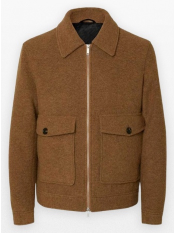 ανδρικό καφέ slhjacob wool blend jacket selected homme σε προσφορά