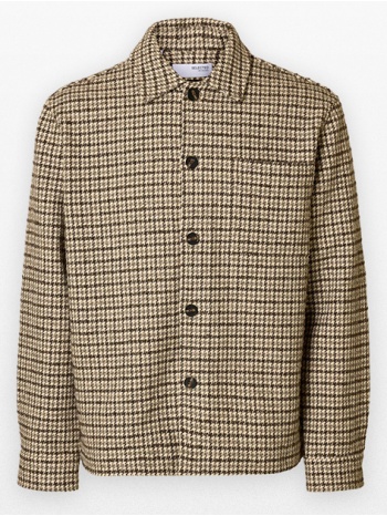 ανδρικό μπεζ slhregari wool blend nf undyed oversh selected σε προσφορά