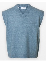 ανδρικό μπλε slhrai sl knit v-neck relaxed waistcoat selected homme