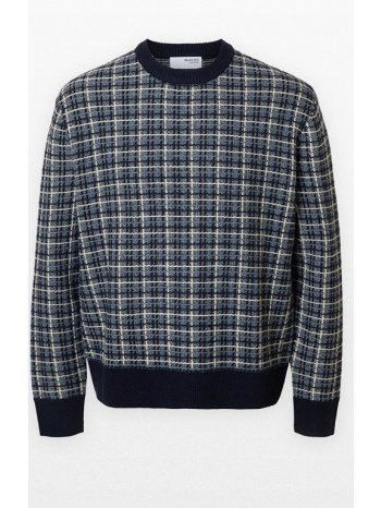 ανδρικό μαύρο wool blend crewneck jumper selected homme σε προσφορά