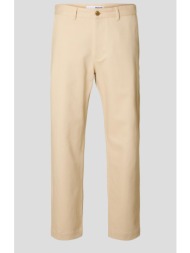 ανδρικό μπεζ regular fit trousers selected homme