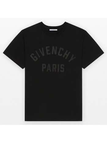 ανδρικό μαύρο t-shirt with givenchy paris embroidery σε προσφορά