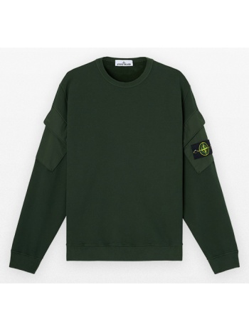 ανδρικό πράσινο brushed organic cotton fleece sweatshirt