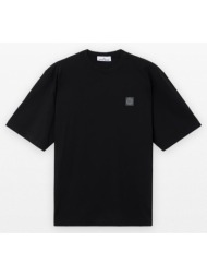 ανδρικό μαύρο combed organic cotton jersey t-shirt stone island