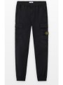 ανδρικό μαύρο supima® cotton twill stretch-tc cargo trousers stone island