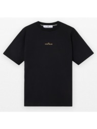 ανδρικό μαύρο combed organic cotton jersey t-shirt stone island