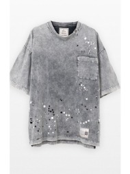 ανδρικό γκρι bleached t-shirt maison mihara yasuhiro
