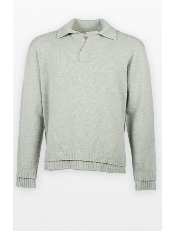 ανδρικό πράσινο sweater with collar atomo factory σε προσφορά