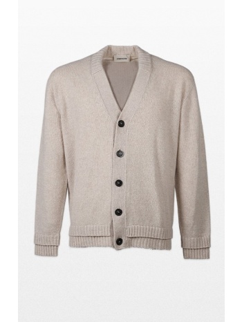 ανδρικό καφέ knit cardigan with buttons atomo factory σε προσφορά