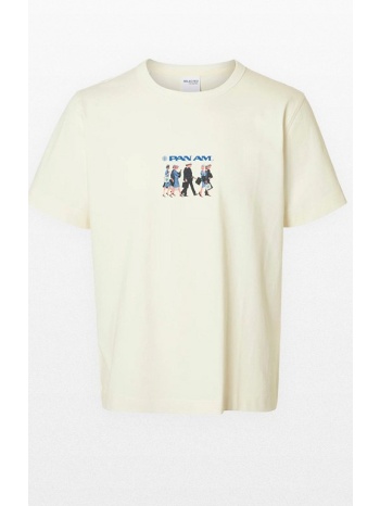 ανδρικό μπεζ short-sleeved t-shirt selected homme σε προσφορά