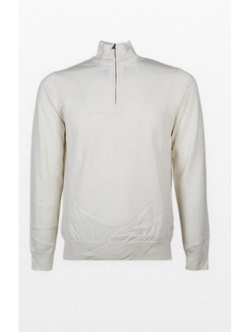 ανδρικό μπεζ wool high-neck shirt +39masq σε προσφορά