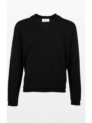 ανδρικό μαύρο black sweater with v atomo factory σε προσφορά