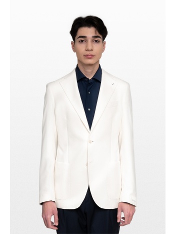 ανδρικό λευκό single-breasted blazer lubiam