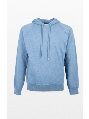ανδρικό μπλε knitted hoodie in blue +39masq σε προσφορά