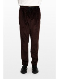 ανδρικό καφέ drawstring tapered pants tagliatore