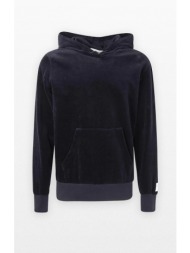 ανδρικό μαύρο journey man`s hoodie swatshirt double chenille with label golden goose