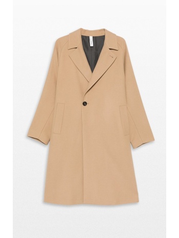 ανδρικό μπεζ surbo buttoned coat hevo σε προσφορά