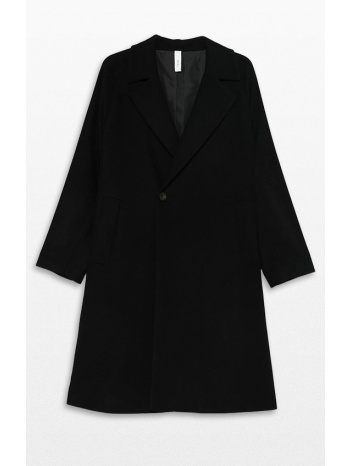 ανδρικό μαύρο surbo buttoned coat hevo σε προσφορά