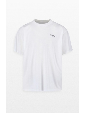 ανδρικό λευκό numeric signature t-shirt mm6 maison margiela