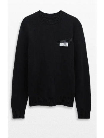 ανδρικό μαύρο taped label jumper mm6 maison margiela σε προσφορά