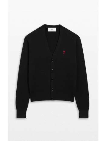 ανδρικό μαύρο cardigan with contrasted ami de coeur ami