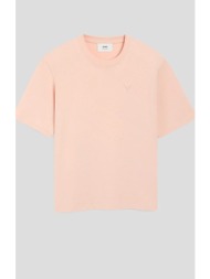 ανδρικό ροζ ami de coeur embossed t-shirt ami paris