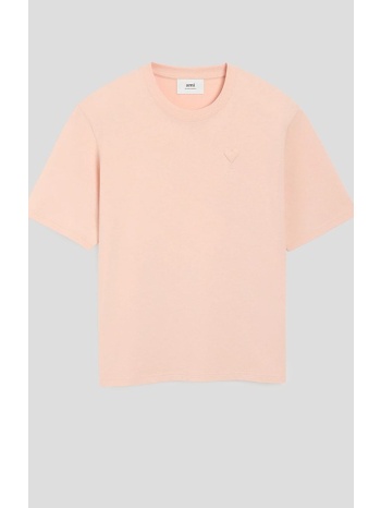 ανδρικό ροζ ami de coeur embossed t-shirt ami paris