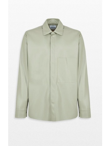 ανδρικό γκρι jil aqua faux leather shirt costumein