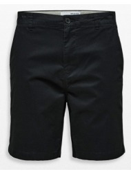 ανδρικό μαύρο comfort fit shorts selected homme