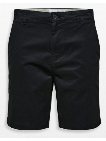 ανδρικό μαύρο comfort fit shorts selected homme