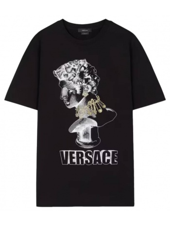 ανδρικό μαύρο logo graphic t-shirt vers versace σε προσφορά