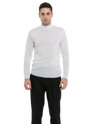 ανδρικό λευκό hign neck sweater in white 39masq