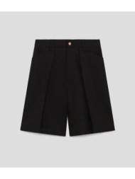 ανδρικό μαύρο pleated tailored shorts casablanca