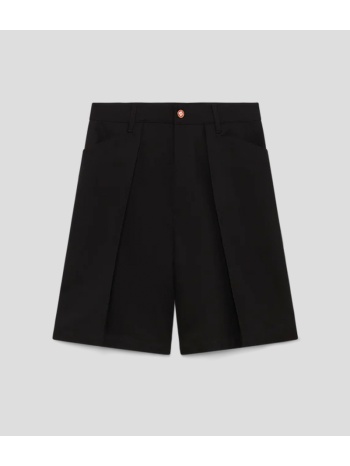 ανδρικό μαύρο pleated tailored shorts casablanca