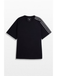 ανδρικό μαύρο raw edge 3 stripes t-shirt y-3